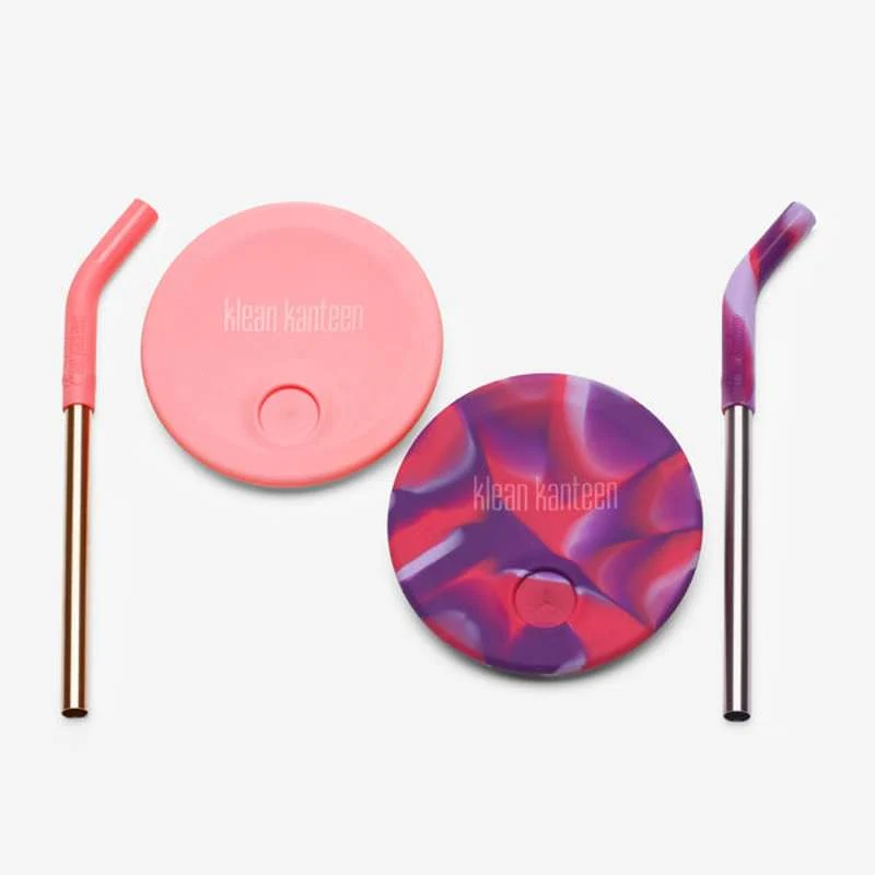 Klean Kanteen Kid Cup Cannucce per tazza da 296ml - 2-Pak - Rosa/Tie Dye