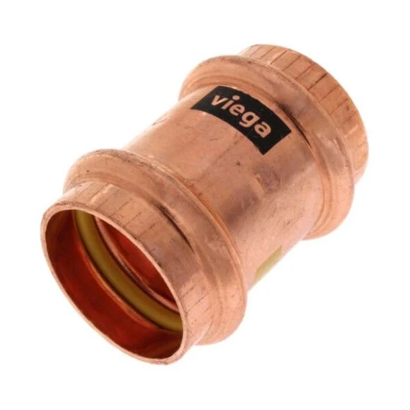 Viega 16108 1" ProPressG Rame caldo Coupling w/ Stop (Discontinued)