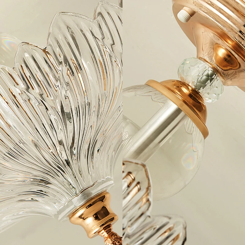Lampada semi-incasso cristallo smerlato consueto 3 luci nero/oro per sala da pranzo, larghezza 12"/16"