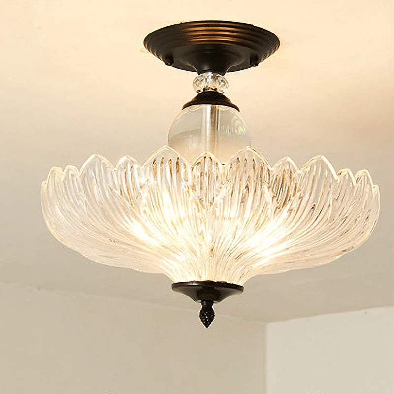 Lampada semi-incasso cristallo smerlato consueto 3 luci nero/oro per sala da pranzo, larghezza 12"/16"