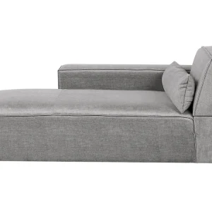 Right Hand Fabric Chaise Lounge Grey HELLNAR