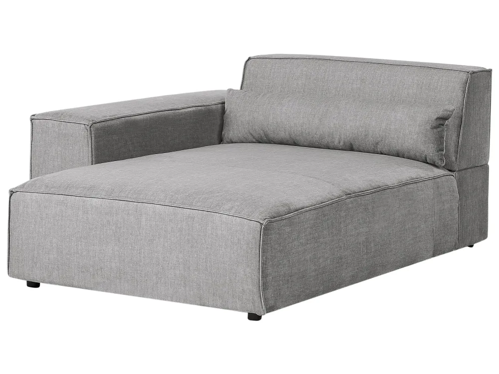 Right Hand Fabric Chaise Lounge Grey HELLNAR