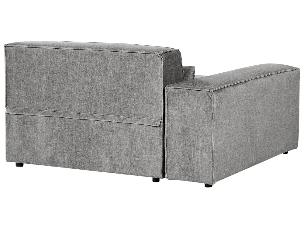 Right Hand Fabric Chaise Lounge Grey HELLNAR