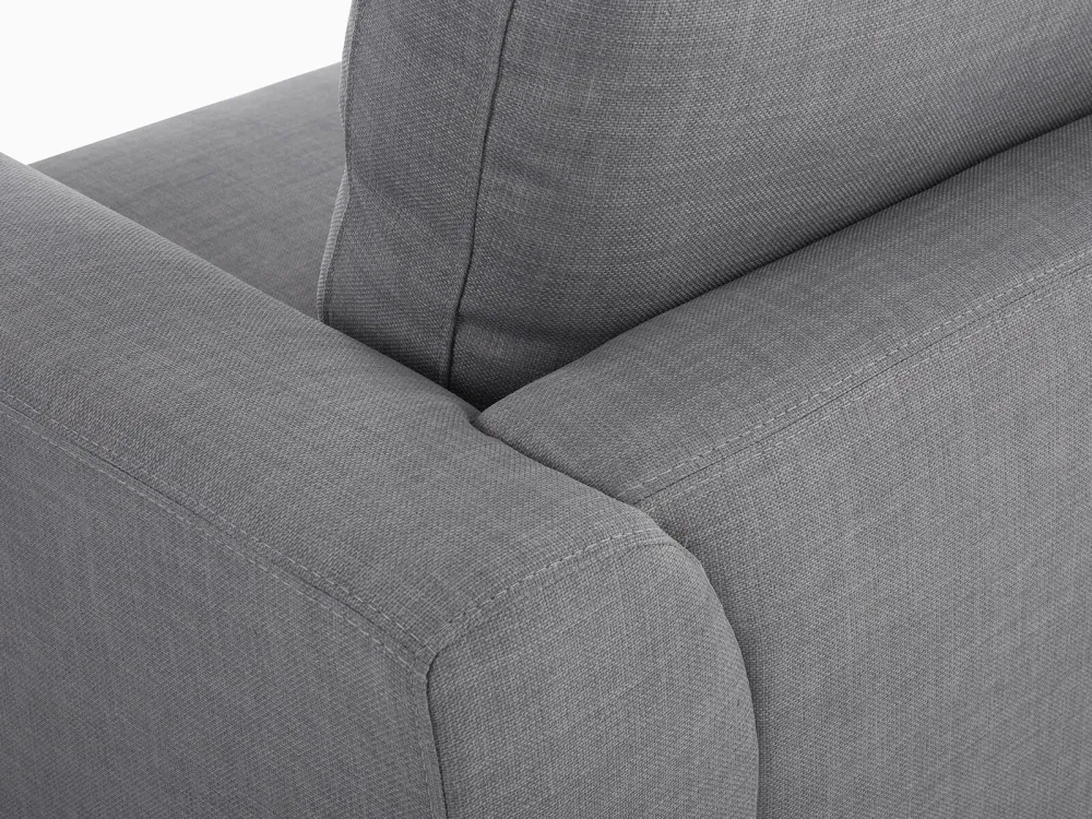 Right Hand Fabric Corner Sofa Ottoman Light Grey OSLO