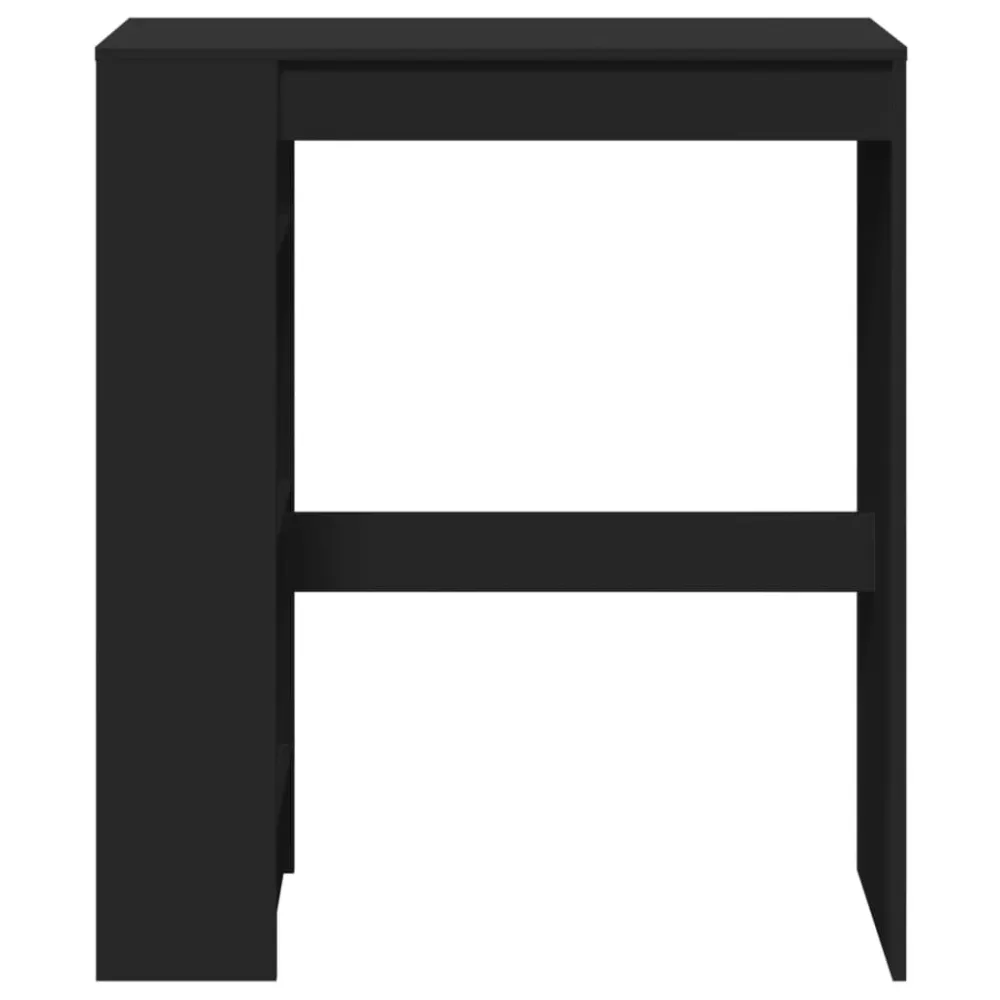 Tavolo Bar con Rastrelliera Nero 90x40x103,5 cm Multistrato con Garanzia 2 Anni