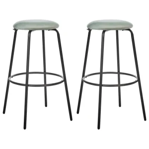 Bar Chair Set 2 Velluto Mint Green MORTON
