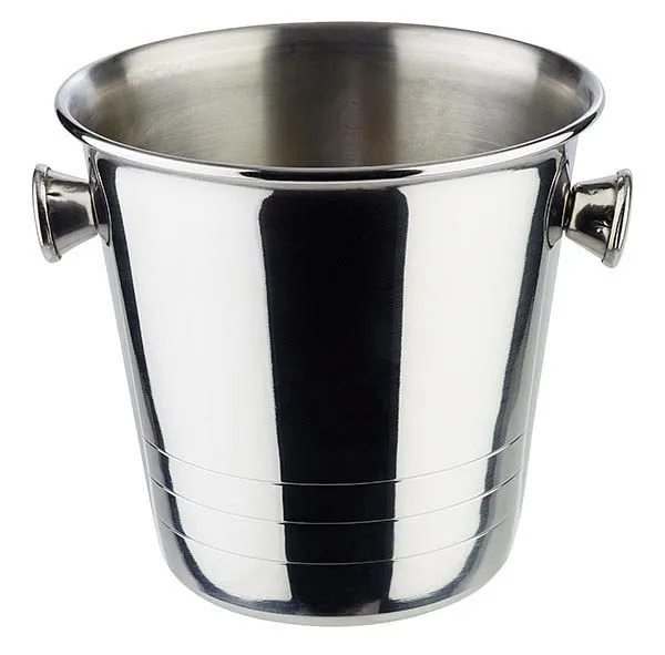 Mini secchiello per ghiaccio / refrigeratore per champagne APS Ø 105 cm altezza: 10 cm acciaio inossidabile volume: 065 li...