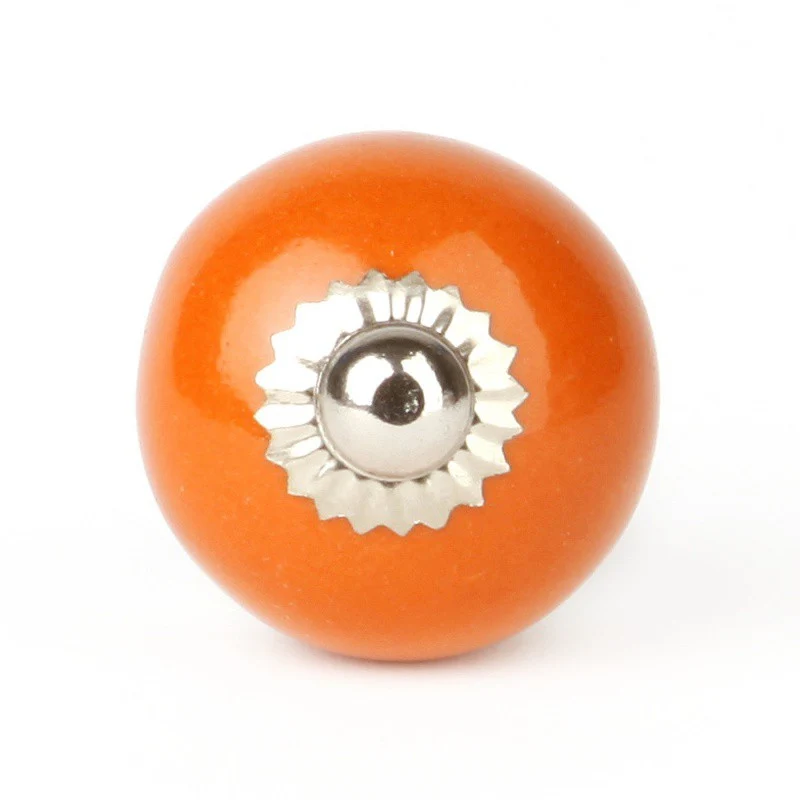 Perilla de cerámica naranja
