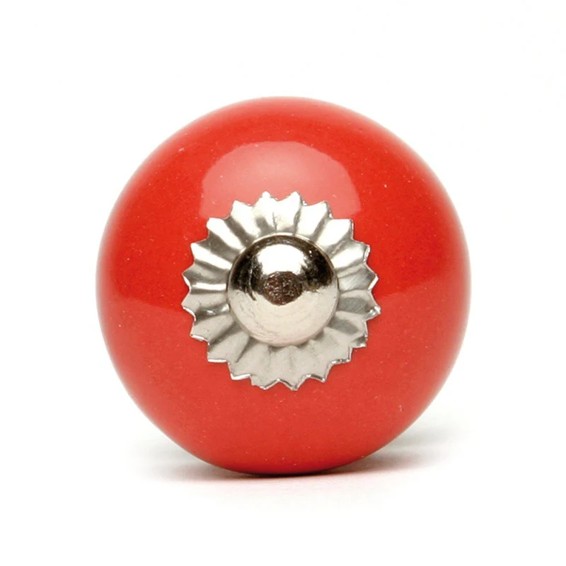 Perilla de cerámica roja