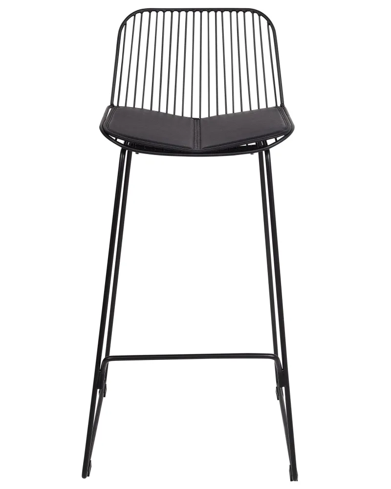 Sgabello da bar Set di 2 Metallo Nero PENSACOLA