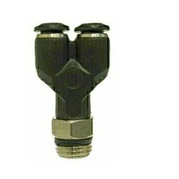 10mm Push- Tee X 3/8" MPT Composite Metric Orientabile Male Wye 20824