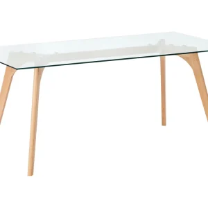 Certificato CE Tavolo da pranzo vetro trasparente 180 x 90 cm HUDSON
