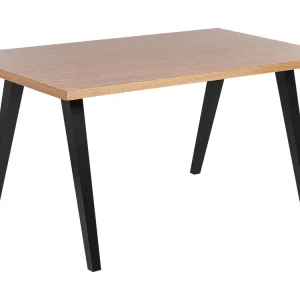 Dining Table 150 x 90 cm Light Wood and Nero notte LENISTER