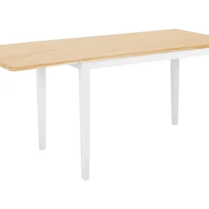 Extending Di legno Dining Table 120/160 x 75 cm White LOUISIANA