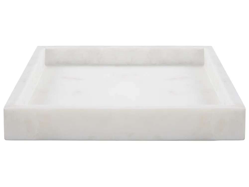 Marble Decorative Tray Square White KATERINI per Matrimonio