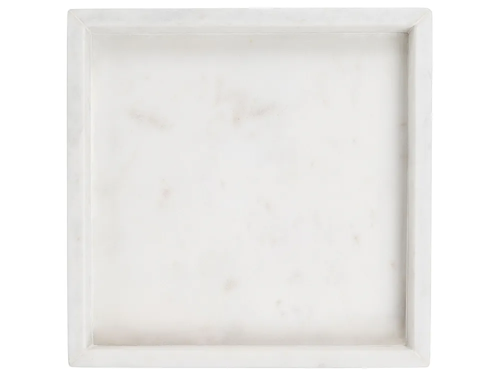 Marble Decorative Tray Square White KATERINI per Matrimonio