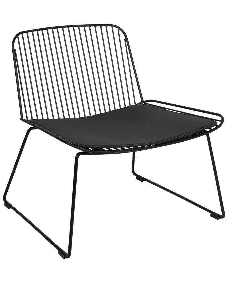 Metal Accent Chair Black SNORUM
