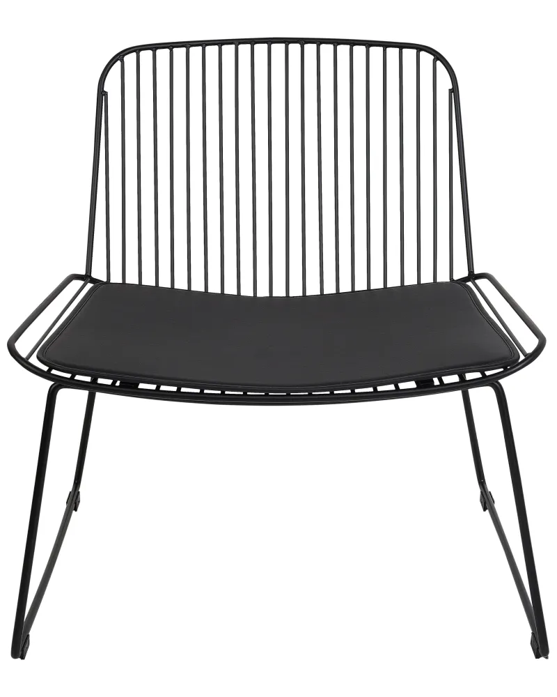 Metal Accent Chair Black SNORUM