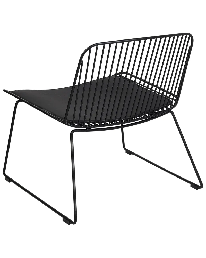 Metal Accent Chair Black SNORUM