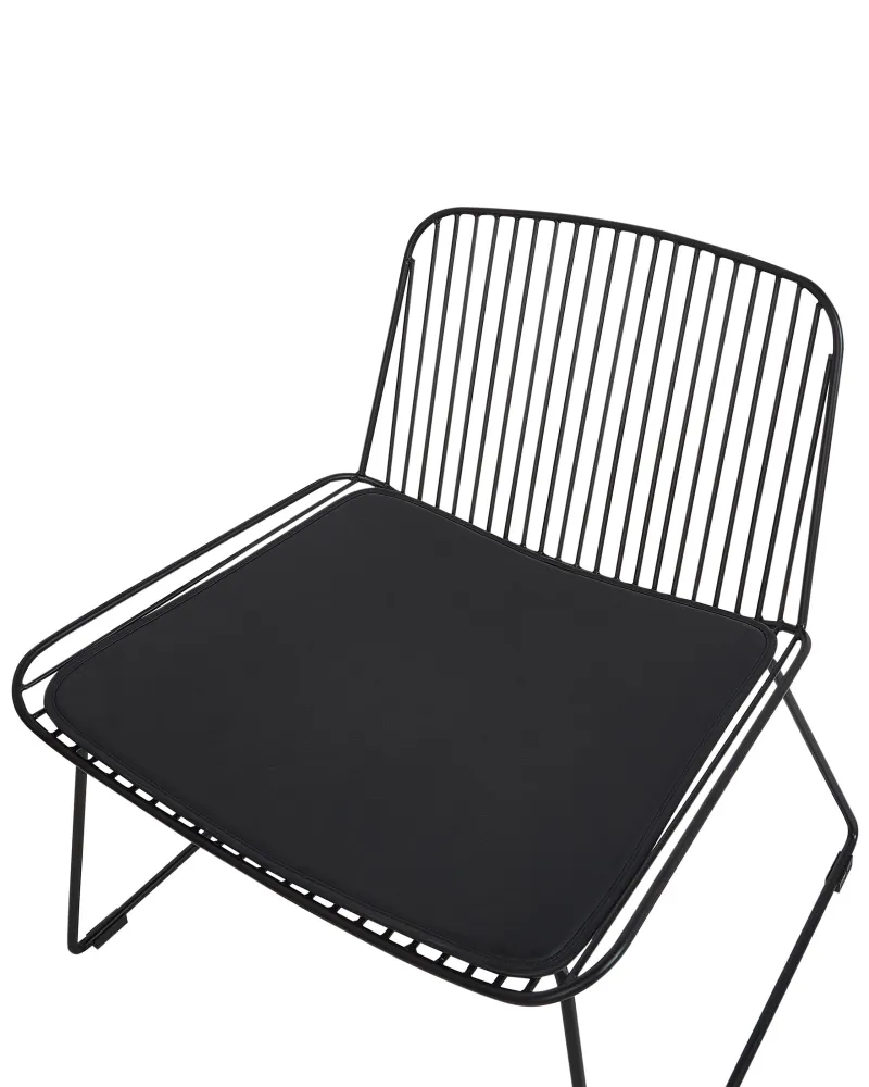 Metal Accent Chair Black SNORUM
