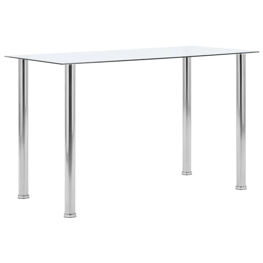 Set di Bicchieri Tavolo da Pranzo Trasparente 120x60x75cm Vetro Temperato