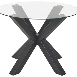 Set di Piatti Tavolo da pranzo metallo nero ⌀ 100 cm OTIUM