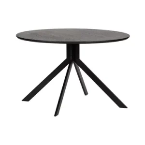 Tavolo Bruno acciaio nero Woood - 120cm Diametro 28 cm