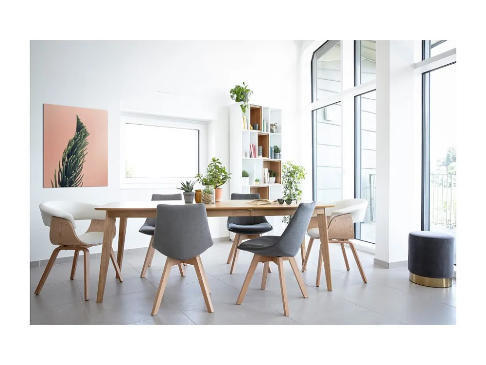 Tavolo da pranzo allungabile scandinavo legno limpido L150-200 LEENA