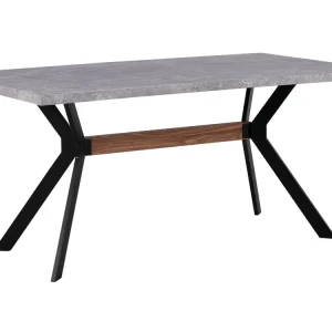 Tavolo da pranzo effetto cemento/nero 160 x 90 cm BENSON per Famiglie