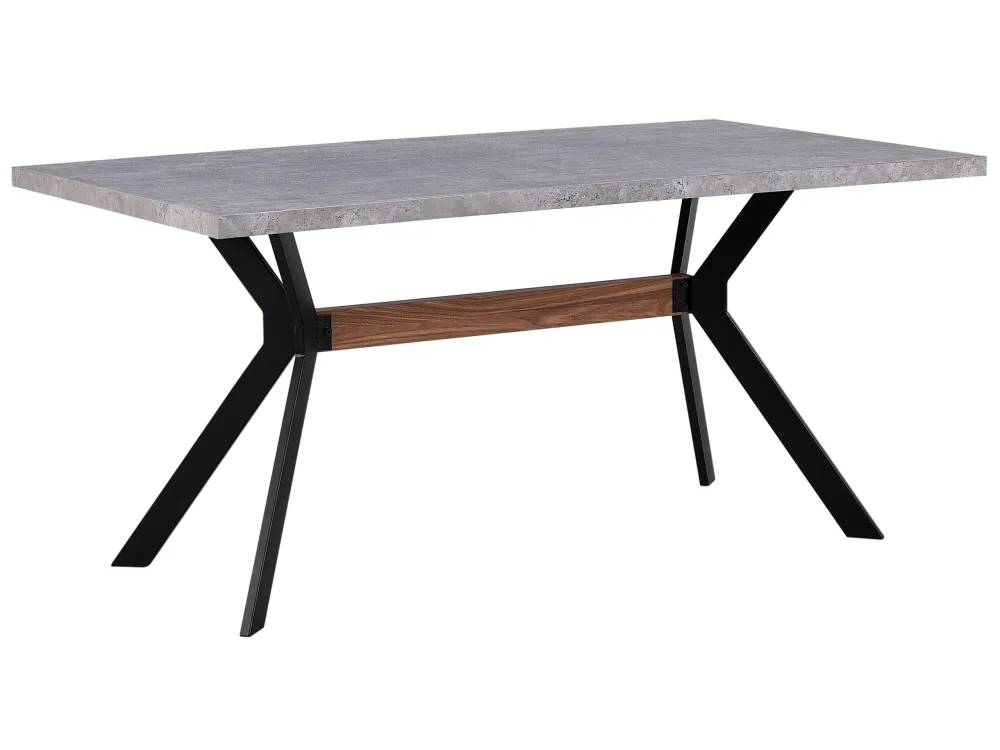 Tavolo da pranzo effetto cemento/nero 160 x 90 cm BENSON per Famiglie