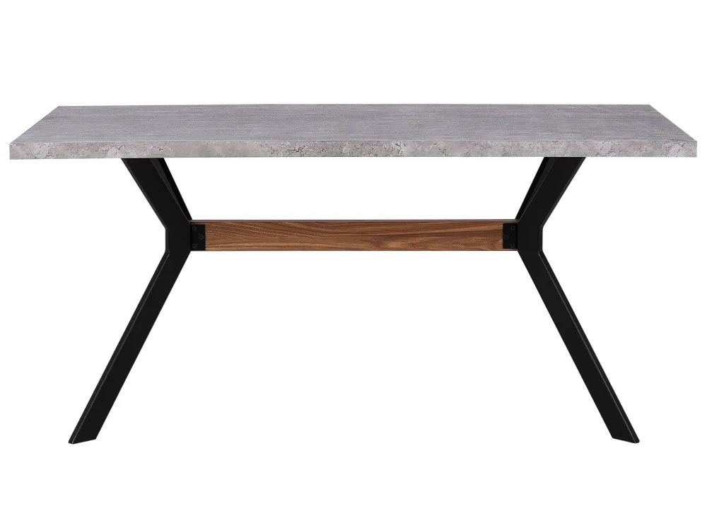 Tavolo da pranzo effetto cemento/nero 160 x 90 cm BENSON per Famiglie