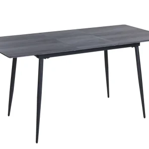 Tavolo da pranzo estensibile legno nero 120/160 x 80 cm GELANDA