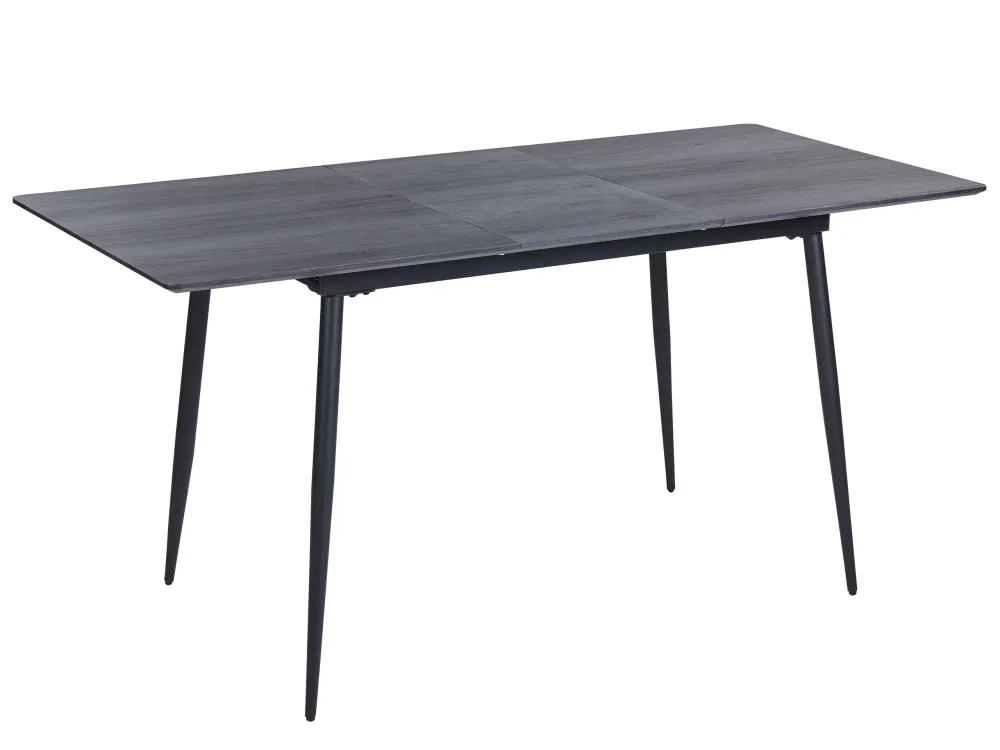 Tavolo da pranzo estensibile legno nero 120/160 x 80 cm GELANDA
