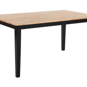 Tavolo da pranzo legno chiaro/nero 150 x 90 cm GEORGIA con Base Antiscivolo
