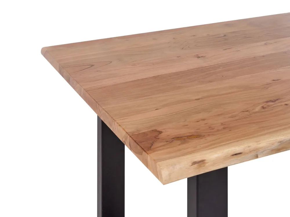 Tavolo da pranzo legno marrone 200 x 95 cm HEBY Diametro 28 cm