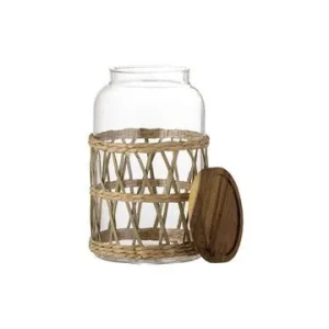 Barattolo con Coperchio Vetro Trasparente Manna Bloomingville - 20cm