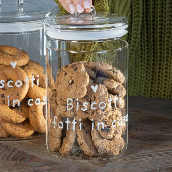 Barattolo - Scritta: Biscotti fatti casa Ø 12