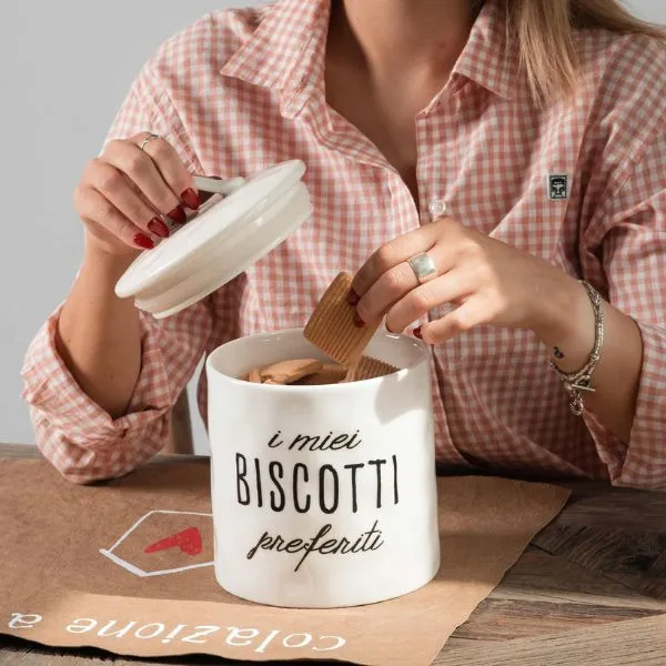 Barattolo - Scritta: I miei biscotti preferiti 16 cm