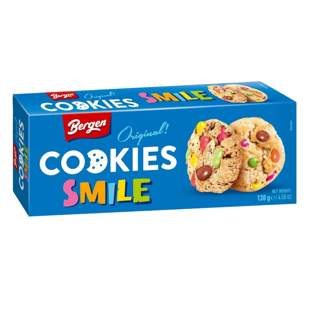 Bergen Cookies Smile, biscotti con confetti colorati da 130g
