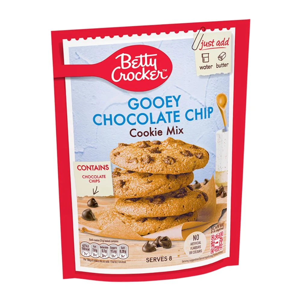 Betty Crocker Chocolate Chip Cookies Mix, preparato per biscotti con gocce di cioccolato da 200g