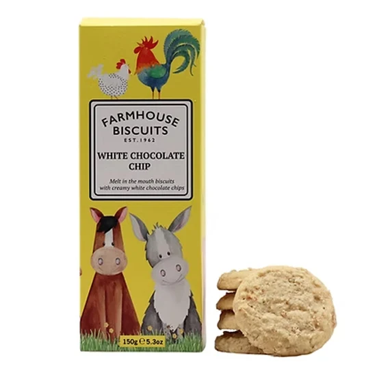 Biscotti inglesi con gocce di cioccolato bianco 150g