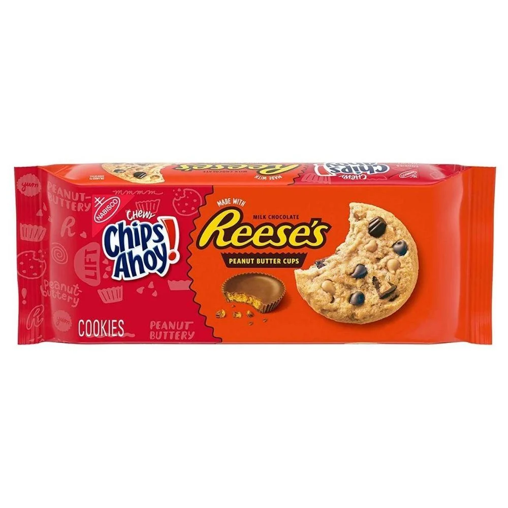 Chips Ahoy Reese's Peanut Butter Cup Cookies, biscotti Reese's al burro d'arachidi da 269g