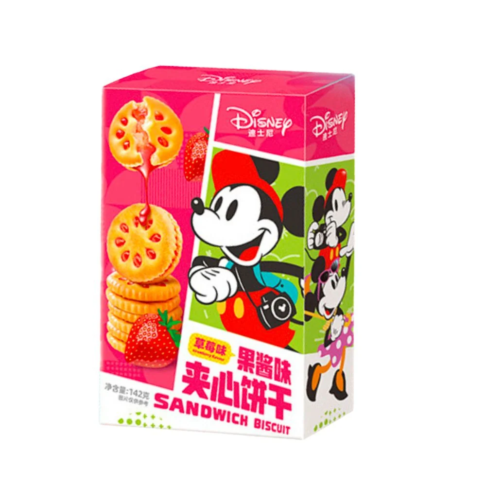 Disney Sandwich Biscuit Strawberry, biscotti con crema alla fragola da 142g