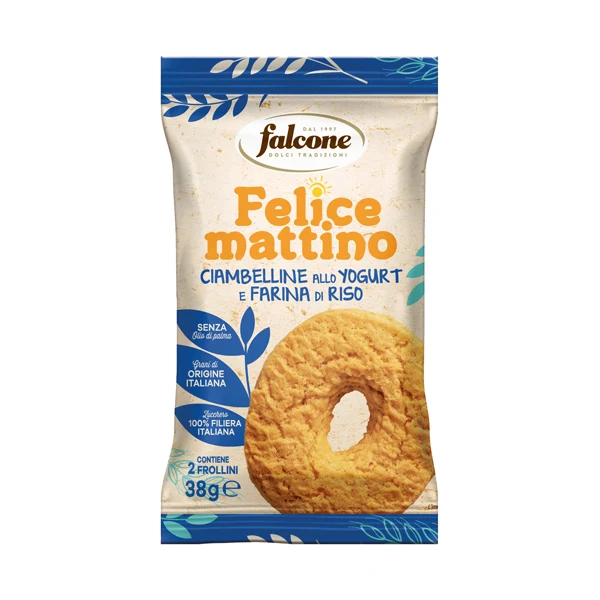 Dolciaria Falcone - 01-0413 - Biscotti ciambellina - allo yogurt e farina di riso - monoporzione da 38 gr - Falcone - 1003...