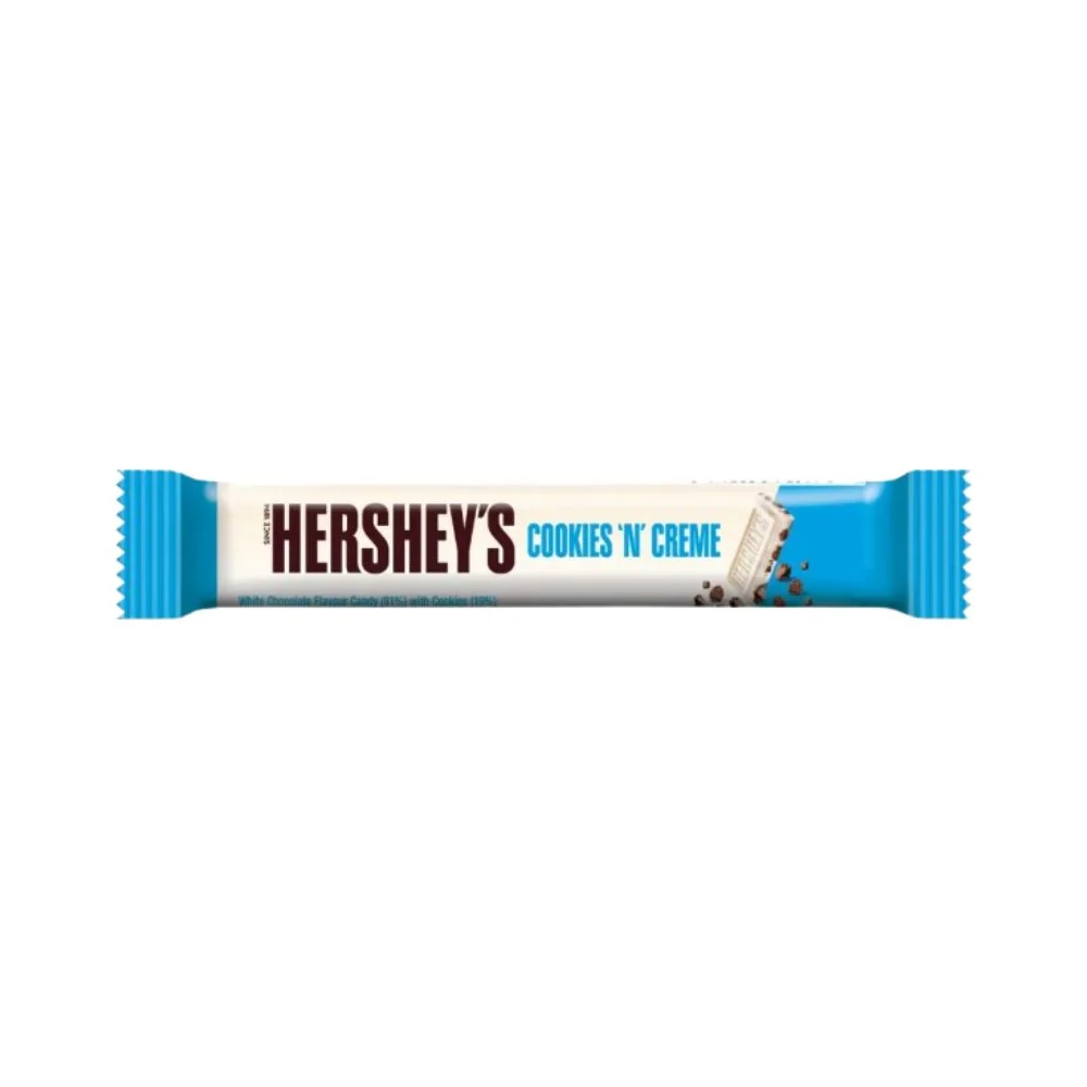 Hershey's Cookies 'n' Creme, cioccolato bianco con pezzi di biscotti da 15g