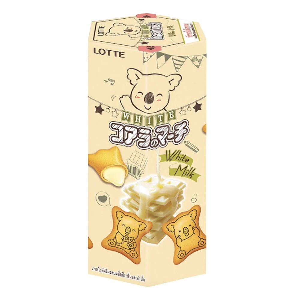 Koala's March White Milk, biscotti ripieni di cioccolato bianco da 37g