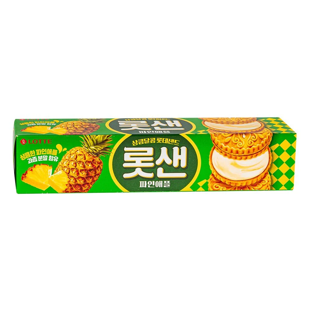 Lotte Sand Pineapple Cookie, biscotti al gusto di ananas da 105g