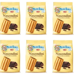 6 X Mulino Bianco Biscotti Nascondini con cioccolato 330 g biscotti