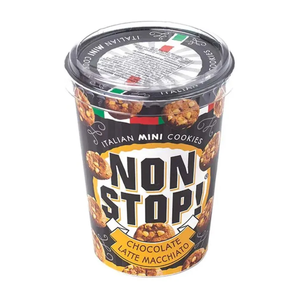 Non Stop! Mini Cookies Choco Latte Macchiato, mini biscotti al gusto di latte macchiato da 125g