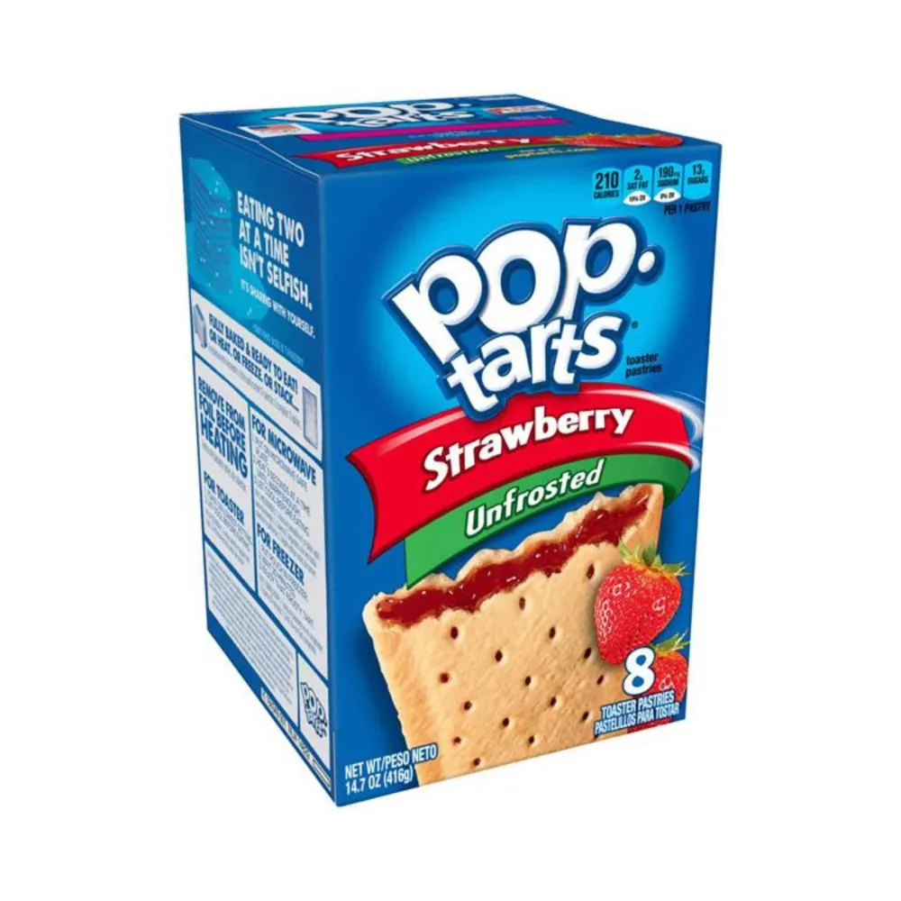 Pop tarts Strawberry Unfrosted, biscotti alla fragola da 416g